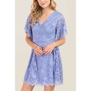 NWT Periwinkle Lace Wrap Dress